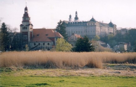 Pohled z Velké Vsi - na sbor a na klášter