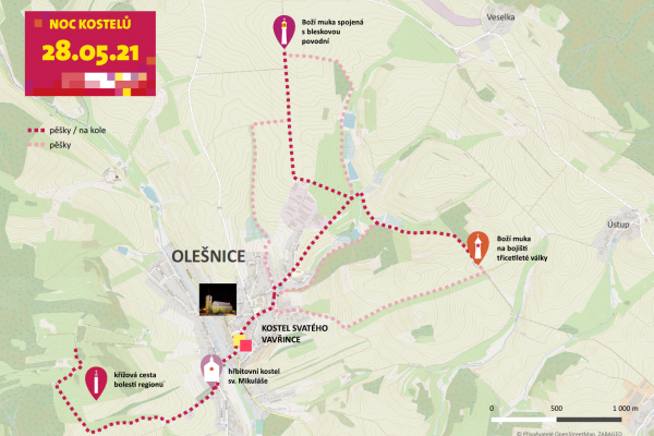 Noc kostelů - Olešnice na Moravě, kostel sv. Vavřince