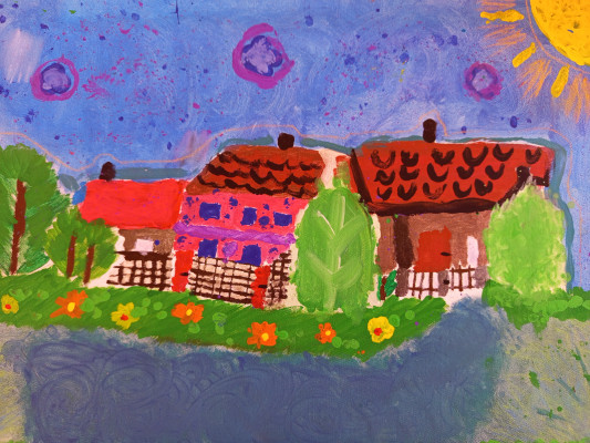 Výstava dětských obrazů - Jiří a Jiří - Pouť