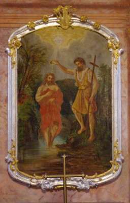 Křest Páně / Oltářní obraz (J. Kramolín, 2.pol. 18.století)