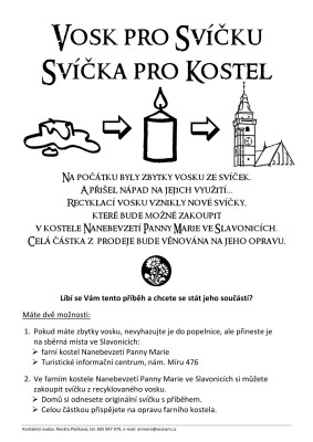 Vosk pro Svíčku - Svíčka pro Kostel / Autor fotografie: Renáta Plačková
