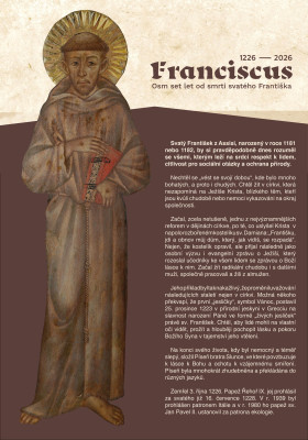 Plakát sv. František / Autor fotografie: Josef Veselý a Marie Oujezdská