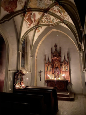 Lomnice, zámecká kaple - kaple sv. Františka Serafínského (z Assisi), centrum