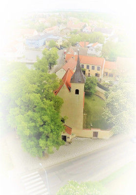 kostel Všech svatých - pohled z dronu / Autor fotografie: Zbyněk Feüerstein