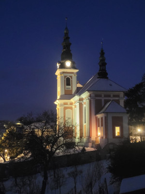 Zima - Kostel sv. Petra a Pavla v Polešovicích / Zima - Kostel sv. Petra a Pavla v Polešovicích / Autor fotografie: Martina Zajícová