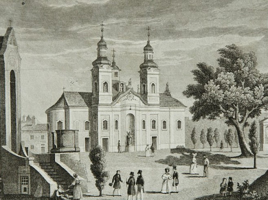 Historický obraz kostela sv. Vavřince