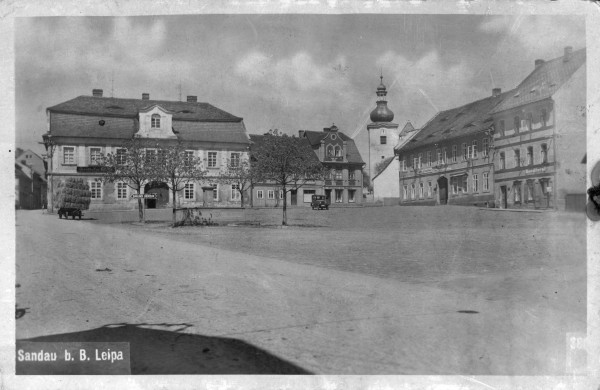 Kostel sv. Bartoloměje v Žandově / Historická fotografie