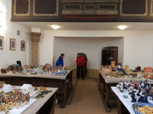 Výstava betlémů kostel sv. Petra a Pavla / instalace výstavy