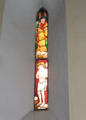 vitráž - sv. Petr a Kristus Trpitel