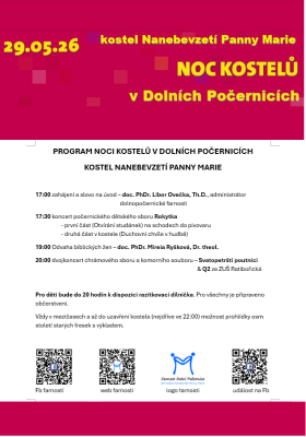 noc kostelů v Dolních Počernicích - plakátek / Autor fotografie: Havran