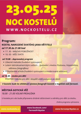 Plakát Noc kostelů 2025 / Autor fotografie: Marie Blažíčková