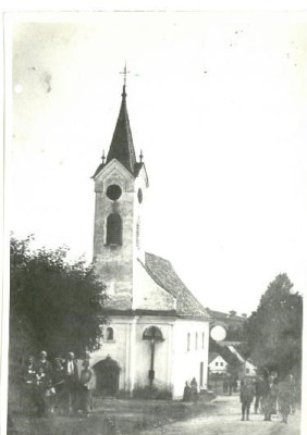 Kostel sv. Jana a Pavla, Pobučí / Kostel v roce 1910 / Autor fotografie: neznámý